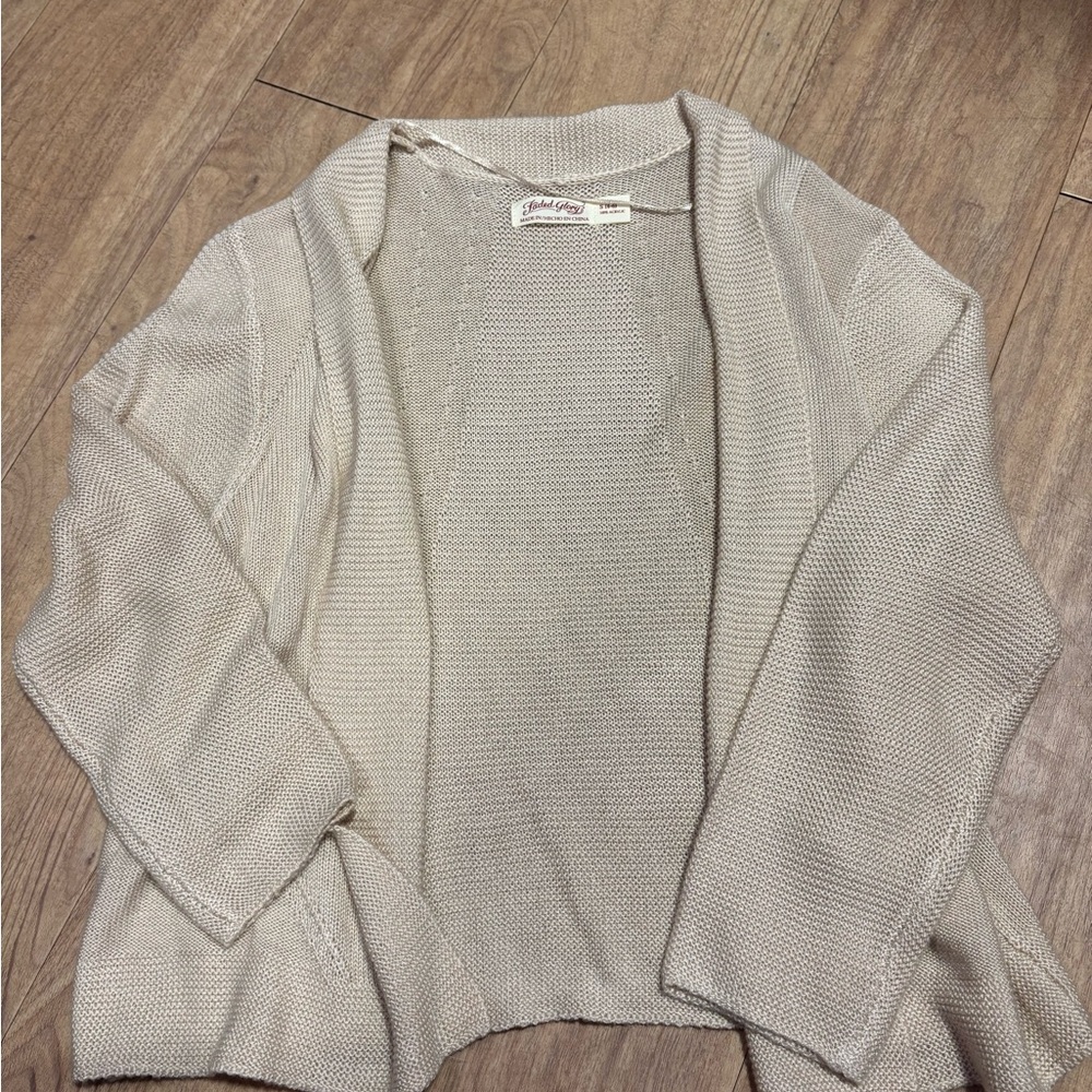 Faded Glory Cream Cardigan Sweater